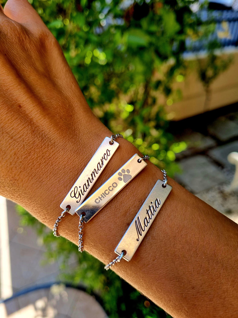 Bracciale piastra personalizzato