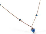 Collana cuore azzurro