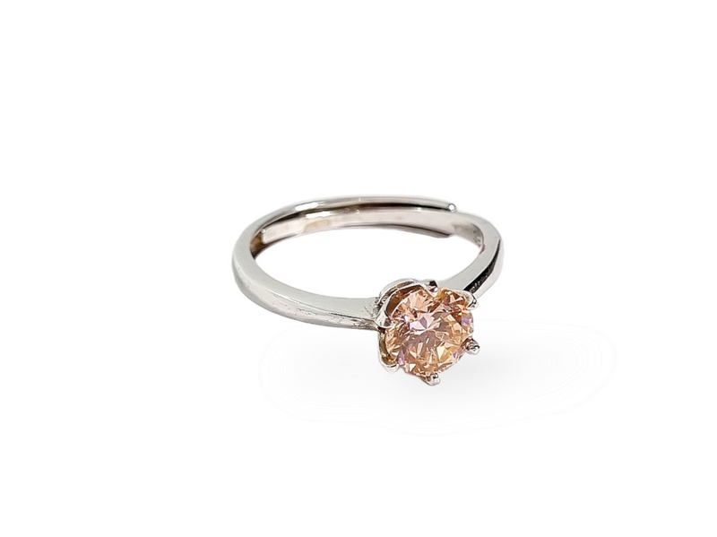 Anello mini solitario morganite