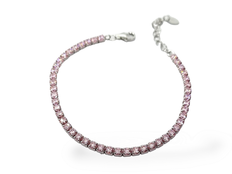 Bracciale tennis rosa