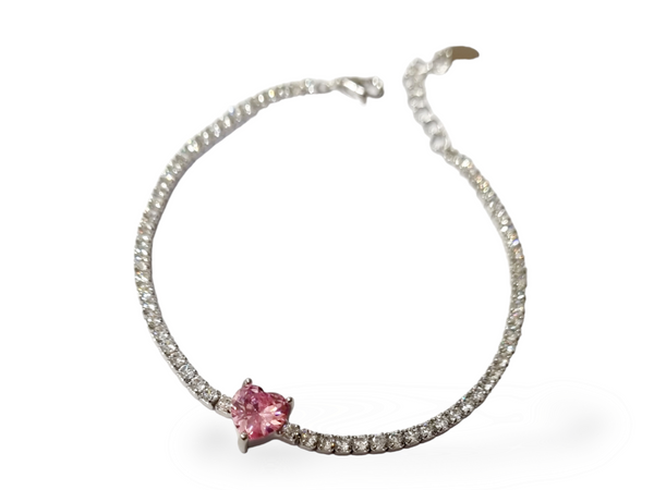 Bracciale cuore rosa