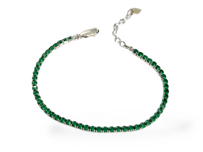 Bracciale tennis verde