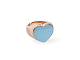 Anello cuore turchese