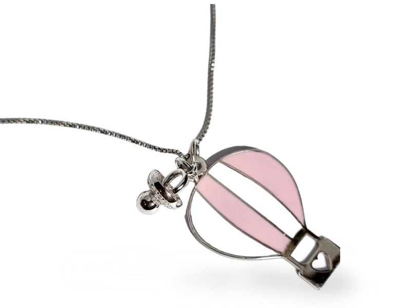 Collana mongolfiera mom rosa